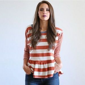 Striped Peplum top